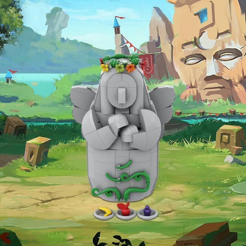 Zalda Goddess Statue Building Blocks, Game Goddess Statue Model Action Figure Building Toys, Fun Present for Game Fans Boys Girls Adults