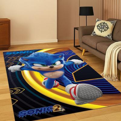Klasický S-Sonic Hra Kreslený Ježek Koberec Rohož do Ložnice Obývacího pokoje Pohovky Domácí Dekorace, Dětský Koberec Protiskluzová Podložka na Podlahu Dárek
