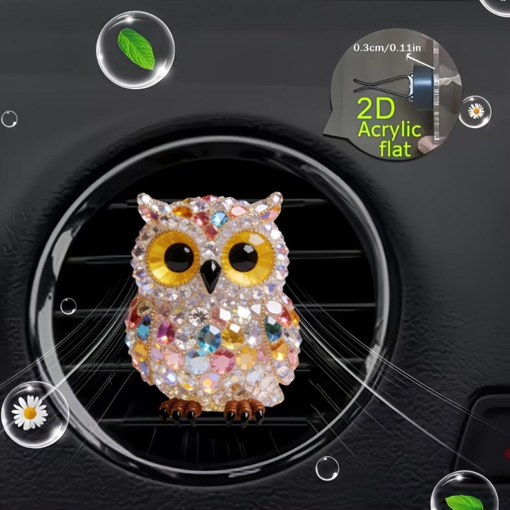 2D flat owl car vent clip decorative diffuser (fragrance not included), car interior decoration, aromatherapy clip, ideal for holiday gifts