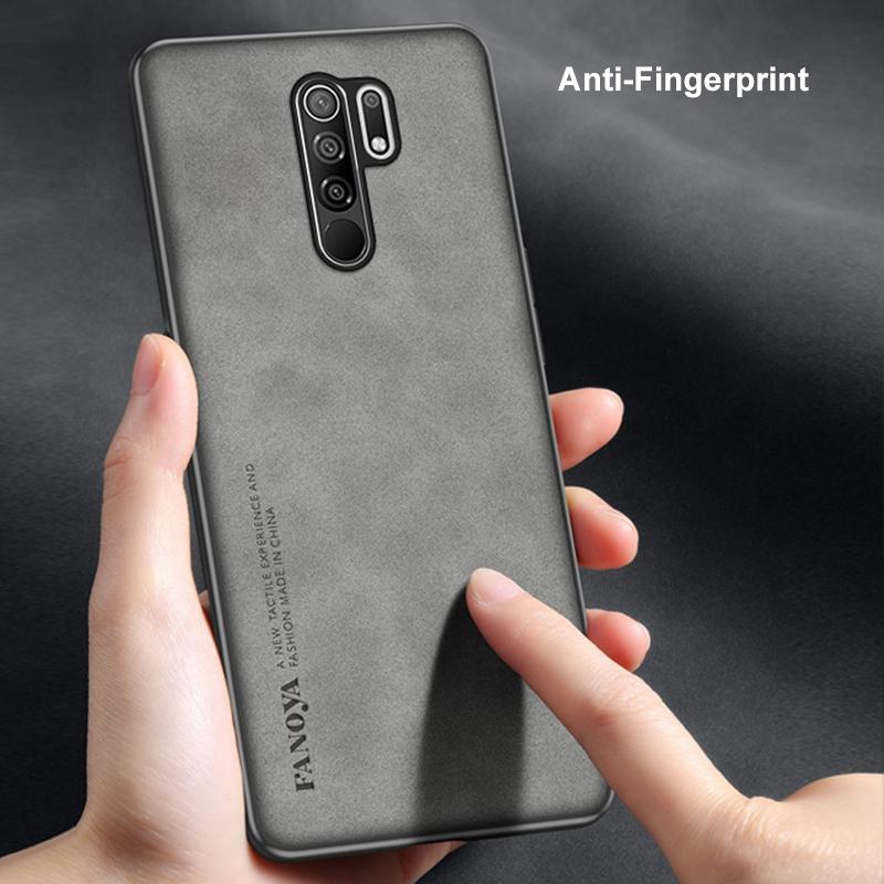 Luxus PU Bőr Tok Xiaomi Redmi 9-hez Hátlap Matt Ütésálló Védelem Szilikon Telefontok Redmi Note 8 Pro Redmi9-hez