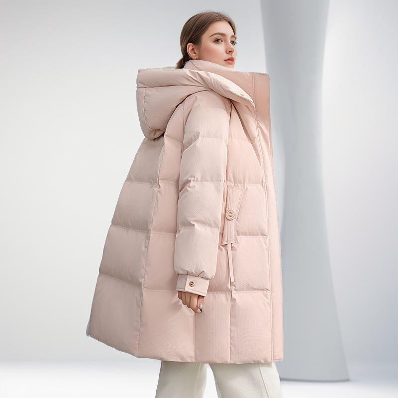 Women s Winter Jacket 2026 New Winter Female Pure Color Thicken Warm Long Cotton Jacket Women s Casual Hooded Parkas Coats M розовый