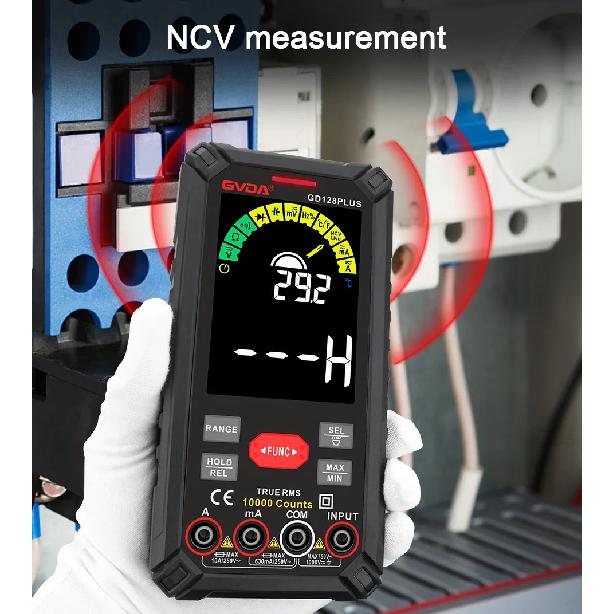 GVDA Professional Digital Multimeter True RMS Capacitance Tester Rechargeable Battery Ohm Hz AC DC 1000V 10A Multitester Meter