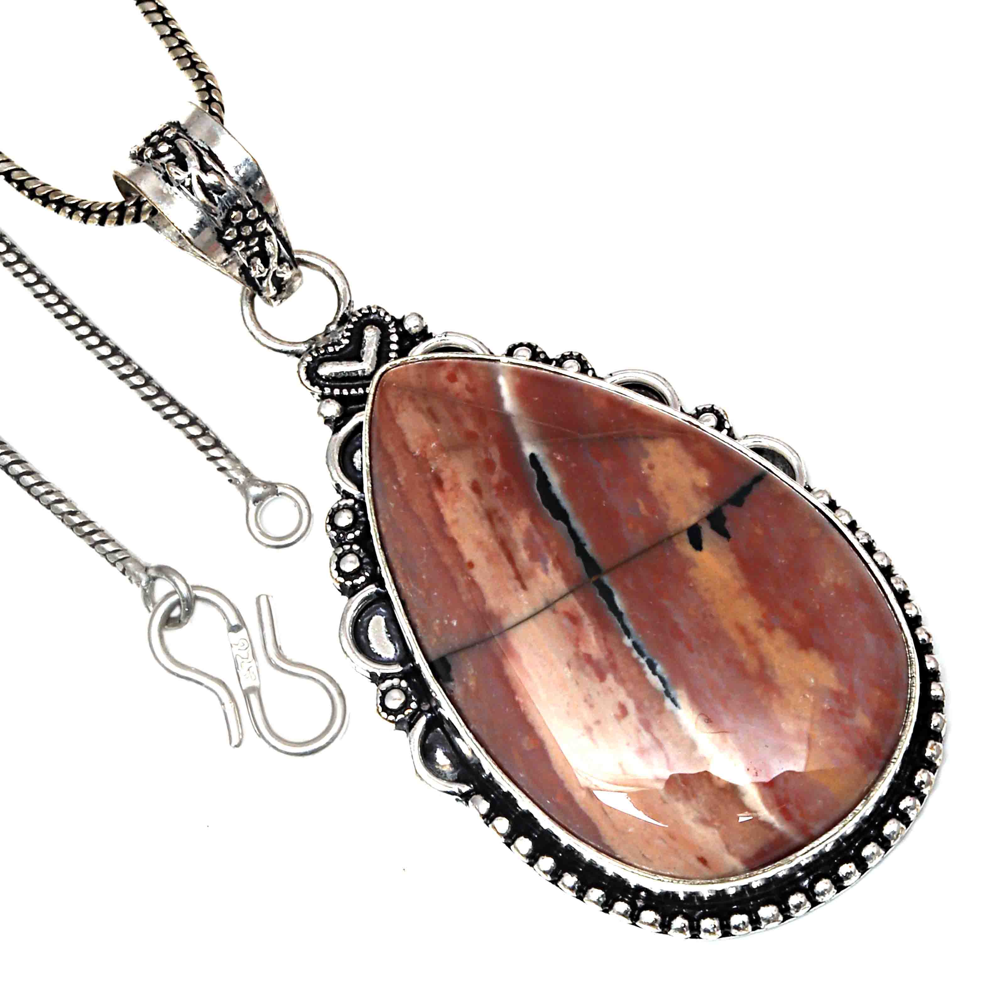 

Pendant HunnyDendritic Gemstone Valentine Day Gift Silver Jewelry 2
