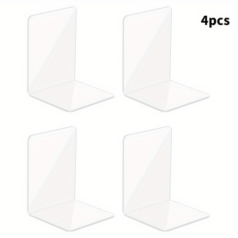 4/6/8pcs Clear Acrylic Display Stands - Modern Desktop Bookends for Home, Office & Retail Decor