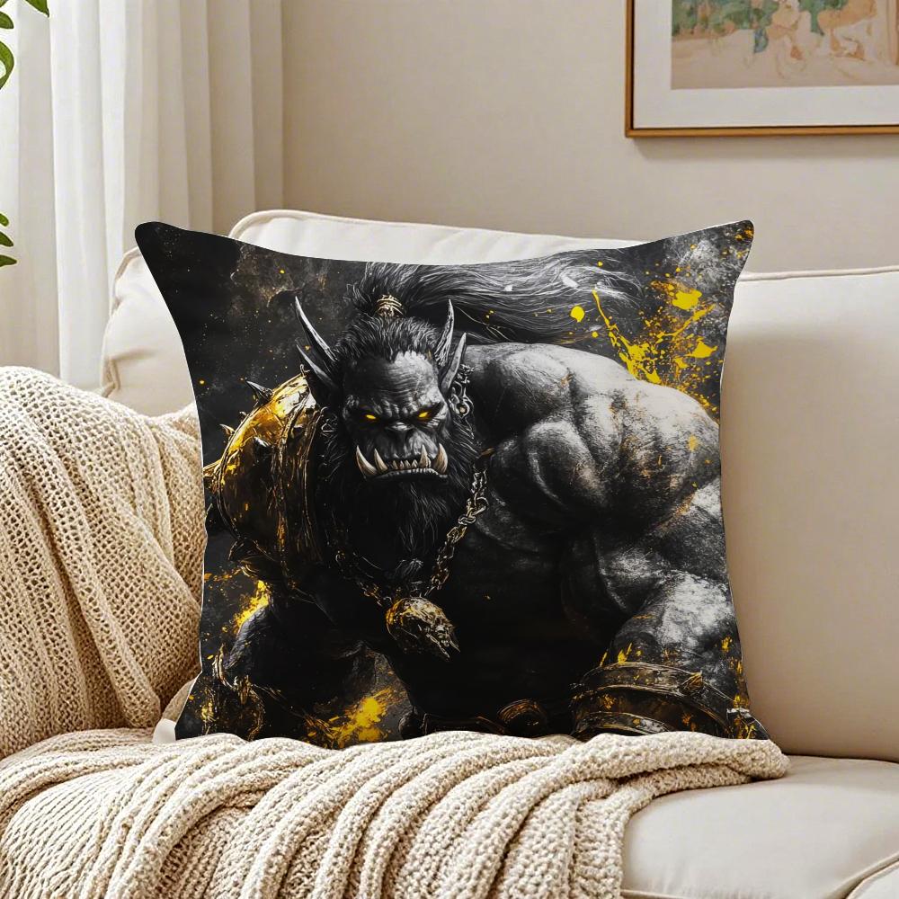 Epic Fantasy Global Game WWorld of Warcraft Cushion Cover Pillowcase Antidustmite Living Room Sofa Decor Cushion Room