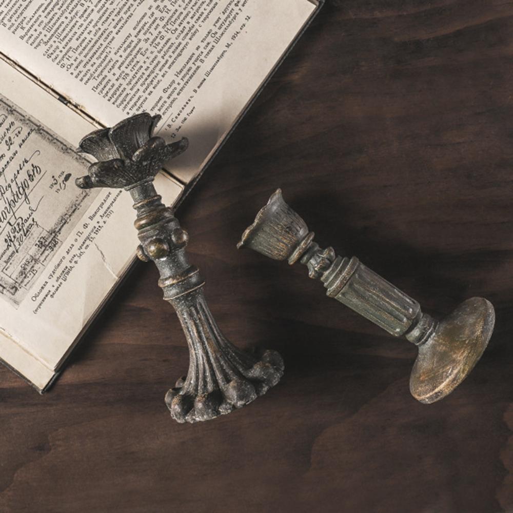 Vintage Resin Home Decor Retro Candlestick Candle Holder Sconce Ornaments