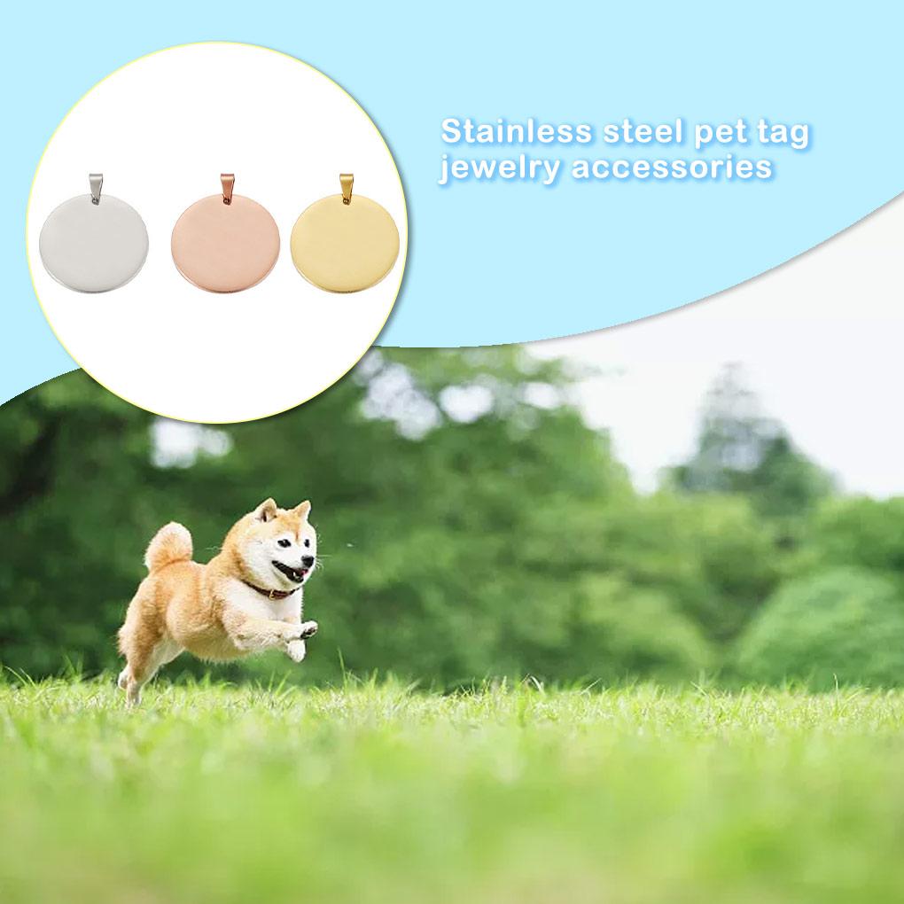 Pet Necklace Blank Pendant Fashion Name Number Art Engraving Trendy DIY Jewelry Homemade Handicraft Crafting Findings