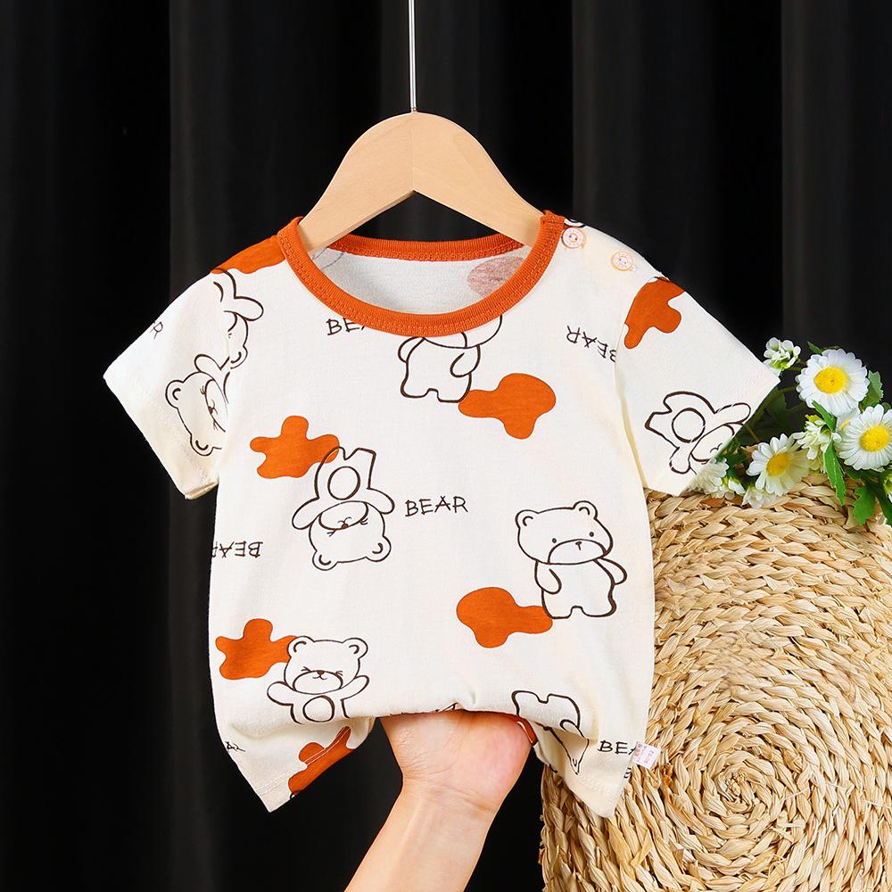 Children's Pure Cotton Short-Sleeved T-Shirt: Summer Style for Girls & Boys