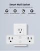 US Standard 10A Dual Wireless Smart Plug, Alexa-Compatible, Multi-functional WiFi Socket