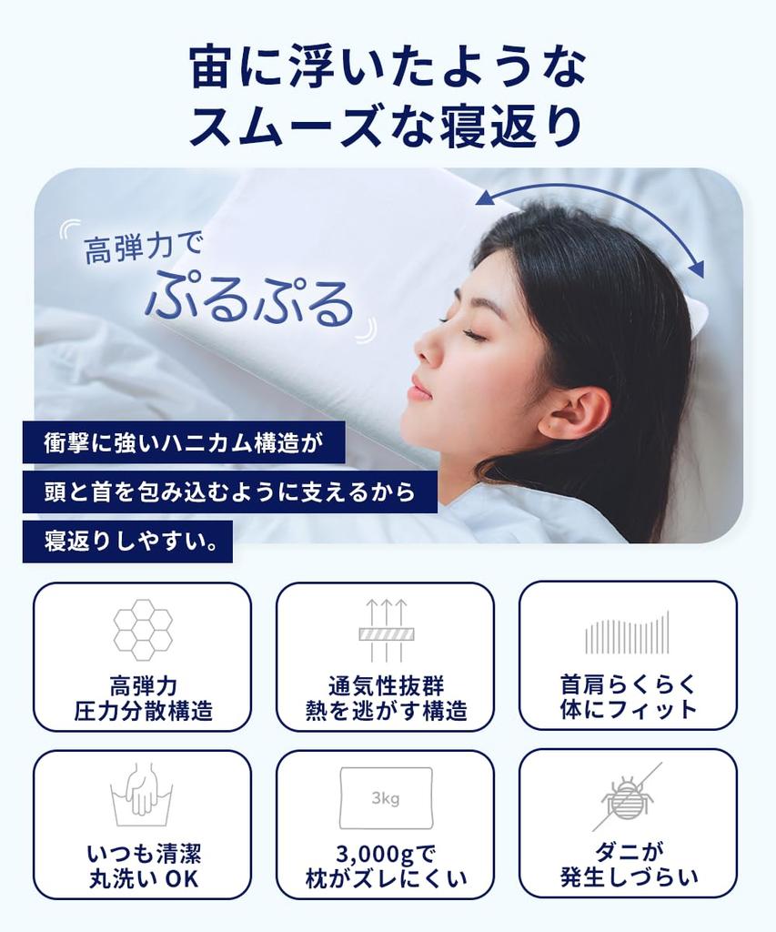 Nemuzo Pillow for Stiff Shoulders and Neck Height Fully Easy Daily Restful Sleep Gel Popular for Helping You Fall Asleep Pain, Adjustable, 10-Year