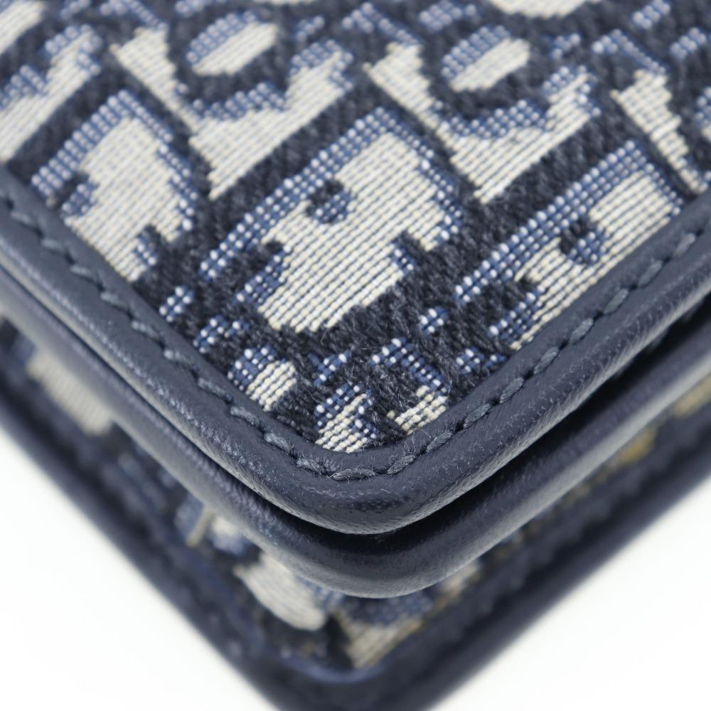 Dior 2WAY waist pouch Shoulder Bag Trotter Oblique Navy/Gold Hardware canvas/leather Women Used