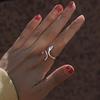 Huitan Modern Novel Snake Rings Glossy Exquisite Gorgeous Finger Accessories for Women Charming Stylish Funny Party