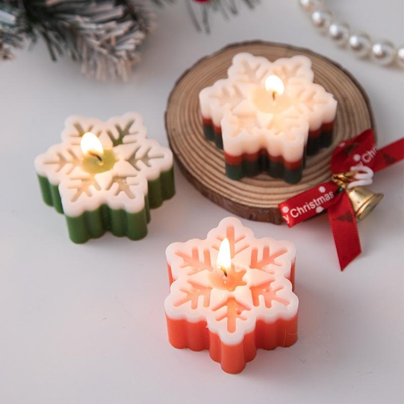 Christmas Souvenirs Snowflakes Aromatherapy Candles Winter Creative Home Decorations Holiday Gifts