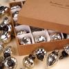 25 Pieces Silver Glass Vintage Christmas Ornaments Mini Bulk Mercury Decorative Ornaments X Mas Balls for Halloween, Christmas Tree