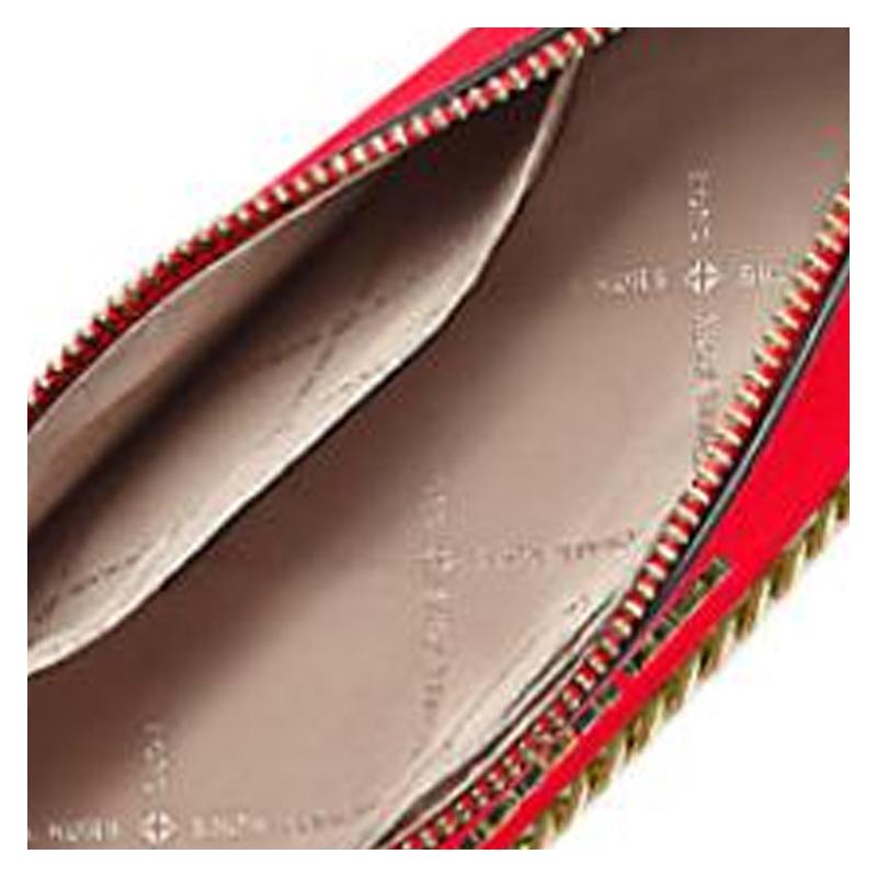 Michael Kors Jet Set Letter Logo Chain Zipper Closure Leather Envelope Bag Shoulder Crossbody Bag Medium Women's Red