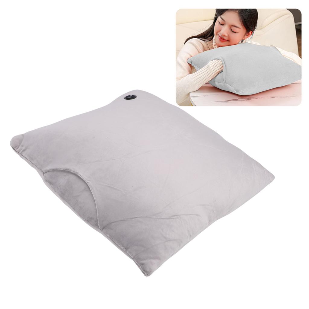 Heated Throw Pillow Quick Heating 3 Temperature Settings Soft 7D Cotton Lining Electric Heating Pillow with Overheating Guard