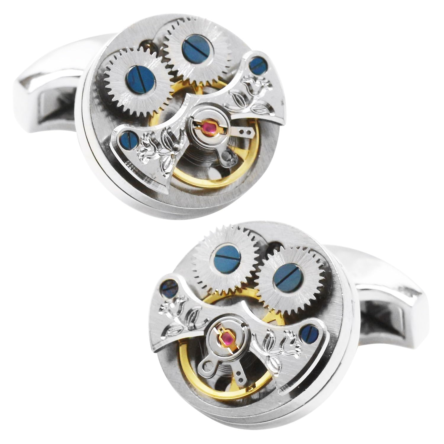 

Silver Steampunk Watch Movement Gear Cufflinks Cufflinks Cufflinks n02919