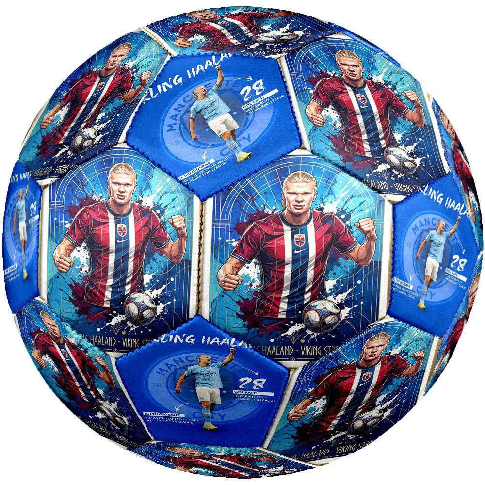 Haaland Golden Striker Size 5 Football Machinestitched Indooroutdoor Universal Football Perfect Gift For Sports Enthusiasts