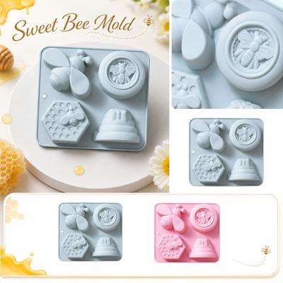 Silicone Mold for Baking and Crafting Honeycomb Bee Shape Soap Cake Resin Mold Flexible Nonstick Tray for DIY Projects