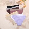 6PCS Women Seamless Panties Ice Silk Ultra Thin Briefs Female Soft Underwear Ladies Low Rise Sexy Lingerie High Elastic Panties