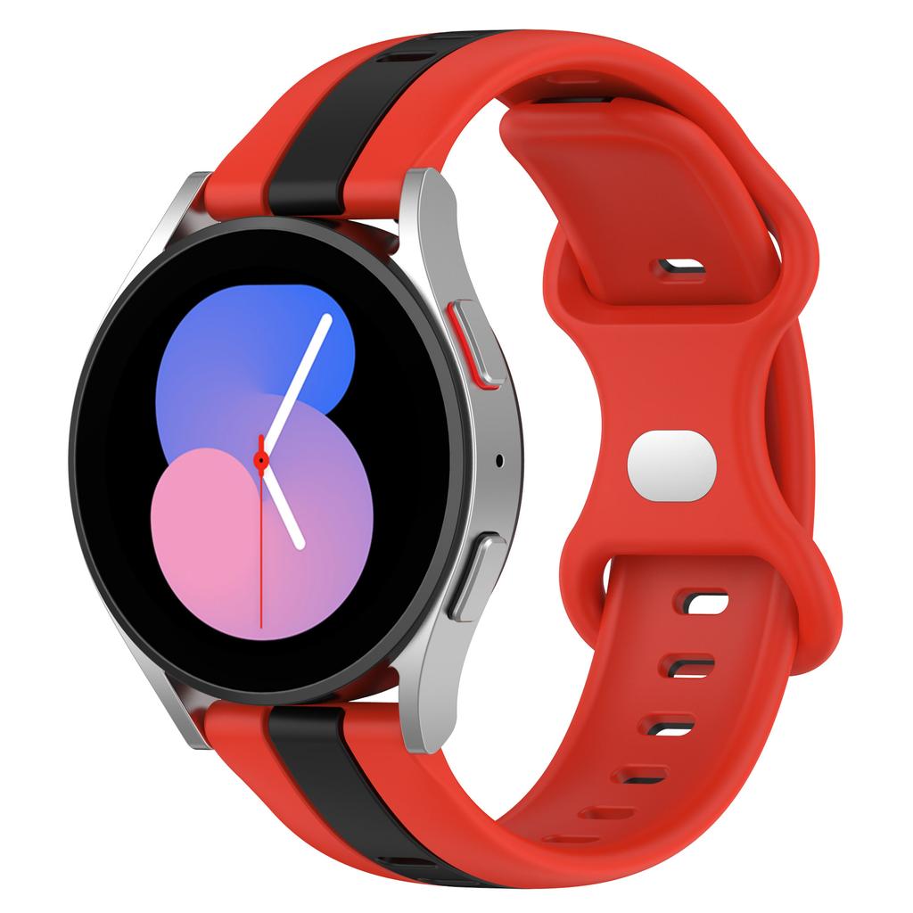 20mm 22mm Silicone Strap for Samsung Galaxy Watch 6/5/4/3/Gear S3/Huawei Watch GT 4 3 Pro Two-color Bracelet for Amazfit GTR/GTS