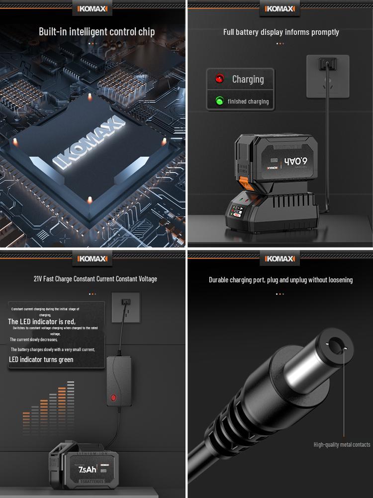 9P1E Cordless Lithium Drill & Hammer Set: Electric Wrench, Angle Grinder, Universal Charger (12V, 16.8V, 21V, 25V) with Accessories