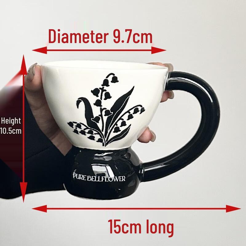 

Shangqi Ceramic Floral Triangle Coffee Cup Set