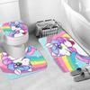 Unicorn Curtain Waterproof Bathroom Accessories 4 Piece Set Mats Home Curtains Decor Luxury Toilet Accessories