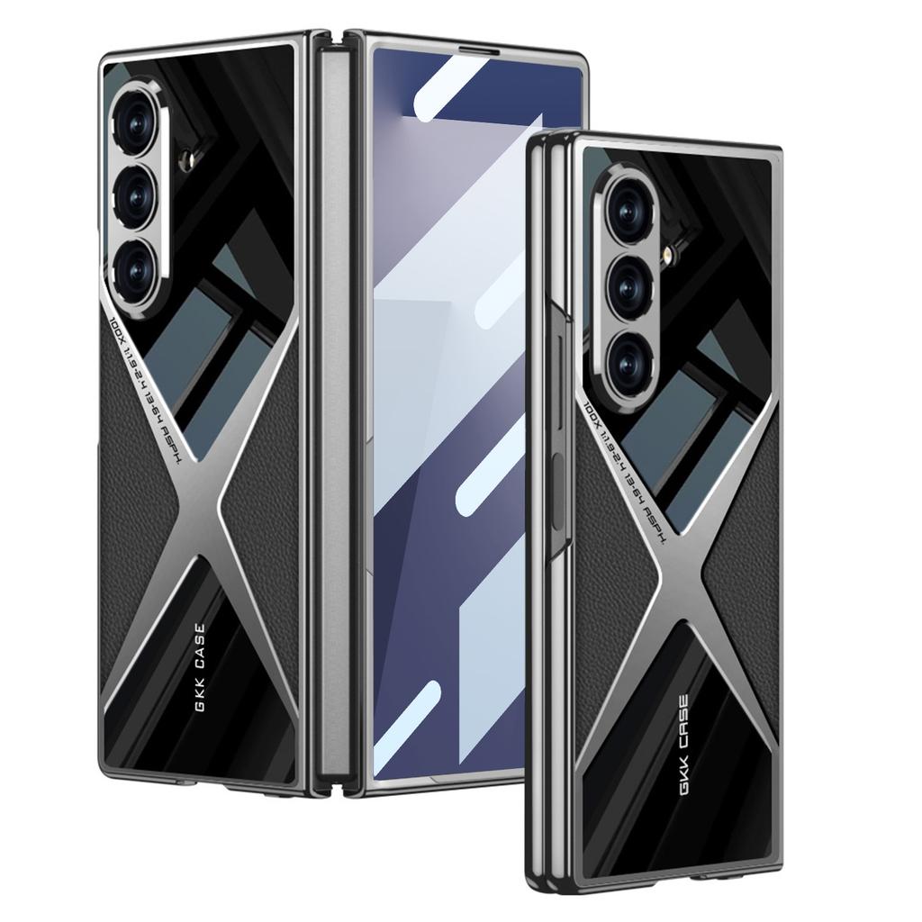 GKK Luxury Plating Super X Case for Samsung Galaxy Z Fold 7 6 Outer Screen Glass Plastic Hard Back Cover for Galaxy Z Fold7 Case