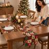 5 Pack Christmas Table Runners, Plaid Christmas Tree Ball and Snowflake Pattern Table Decor for Kitchen, Dining and Coffee Table