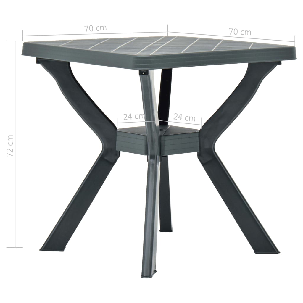 Bistro Table Anthracite Grey 70 X 70 X 72 Cm Plastic