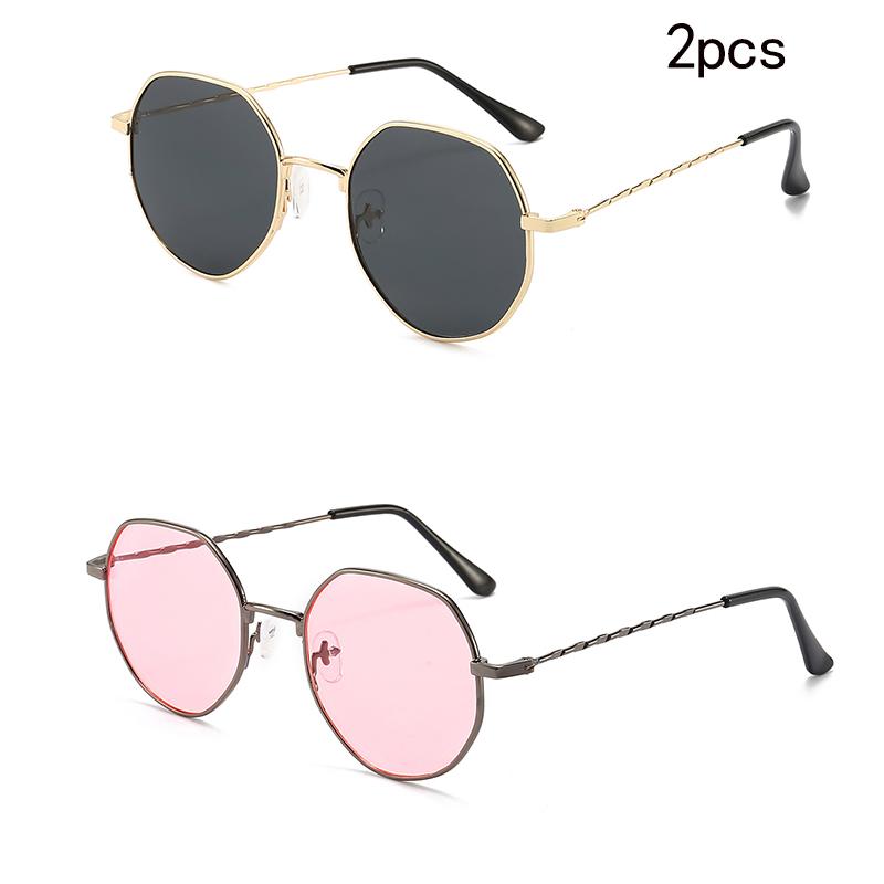 Polygon Metal Sunglasses Vintage Frame For Women Sunglasses Men Luxury Brand Design Sun Glasses Women Mirror Gafas De Sol Uv400
