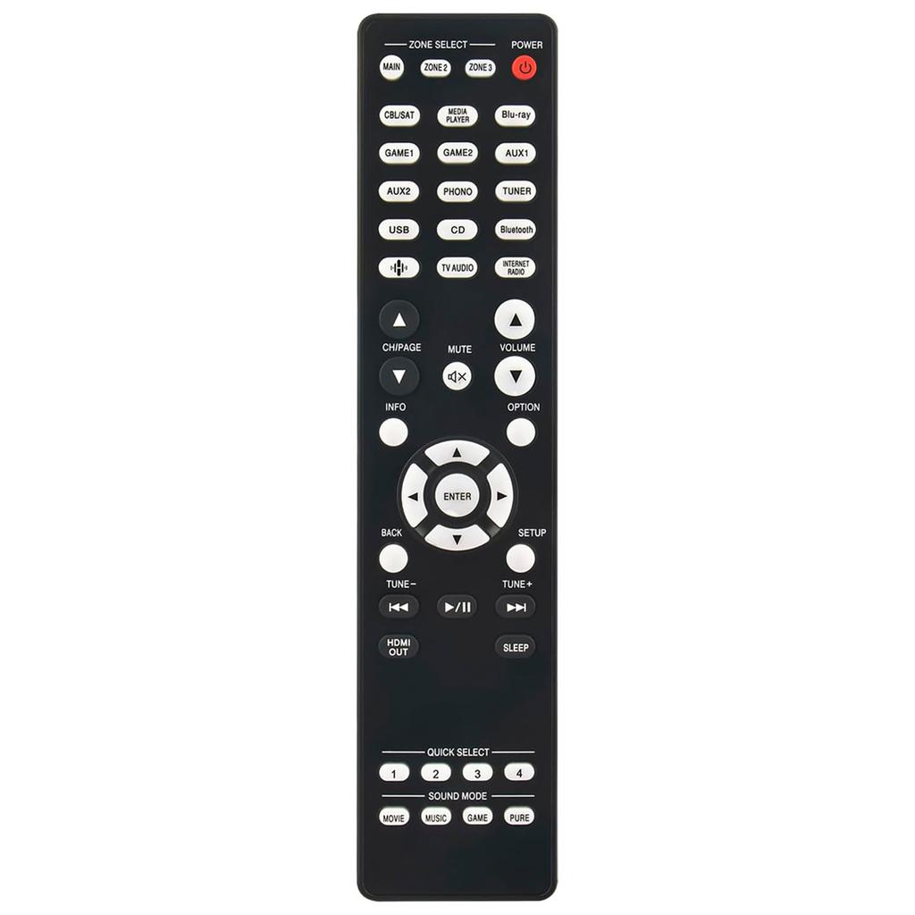 RC-1256 For Denon Amplifier Remote Control Replacement 1-10m Range Handheld Controller