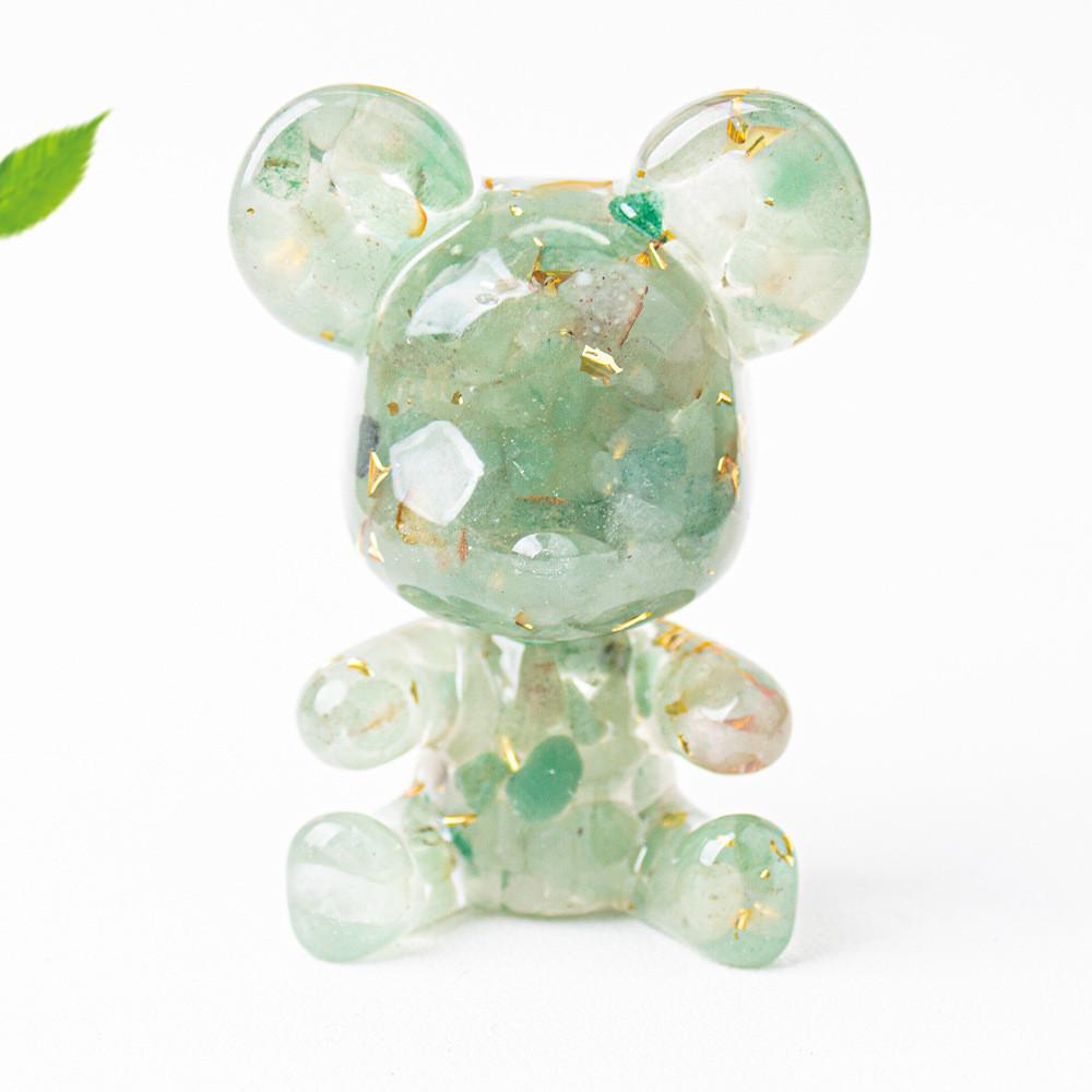 Crystal Resin Bear Car Air Vent Decor With Water Crystal And Crown For Gift Giving