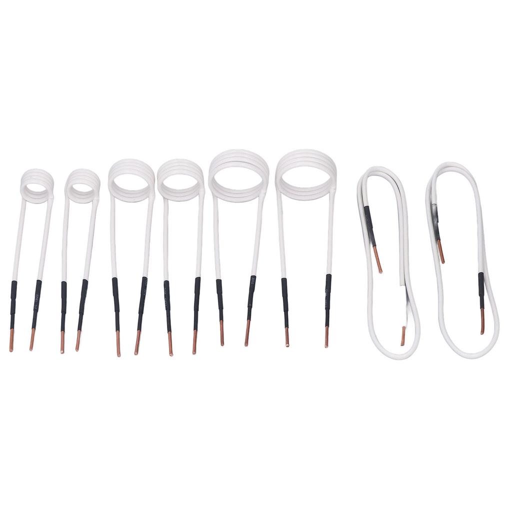 8Pcs Induction Heater Coil 2.5mm Brass Core 4 Types Set Kit for Bolts Nuts Removal