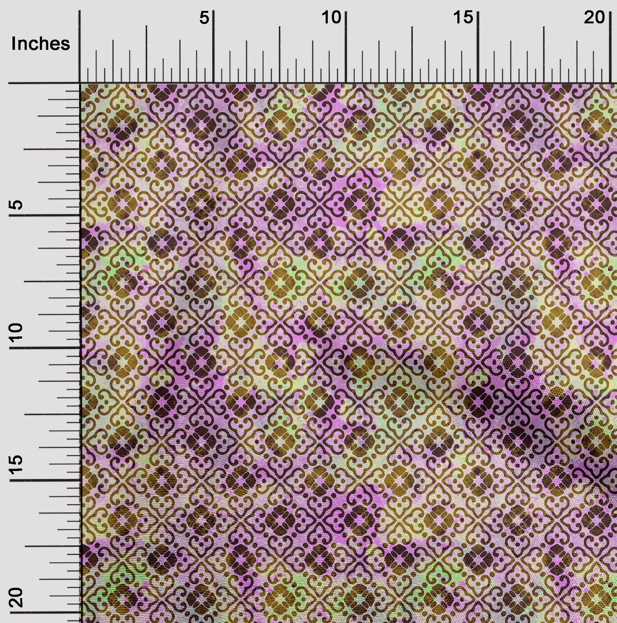 

oneOone Cotton Flex Brown Fabric Тканина для батику для пошиття тканини для рукоділля з принтом у дворі шириною 40 дюймів - 42 Inch Wide - Viscose Chiffon рожевий