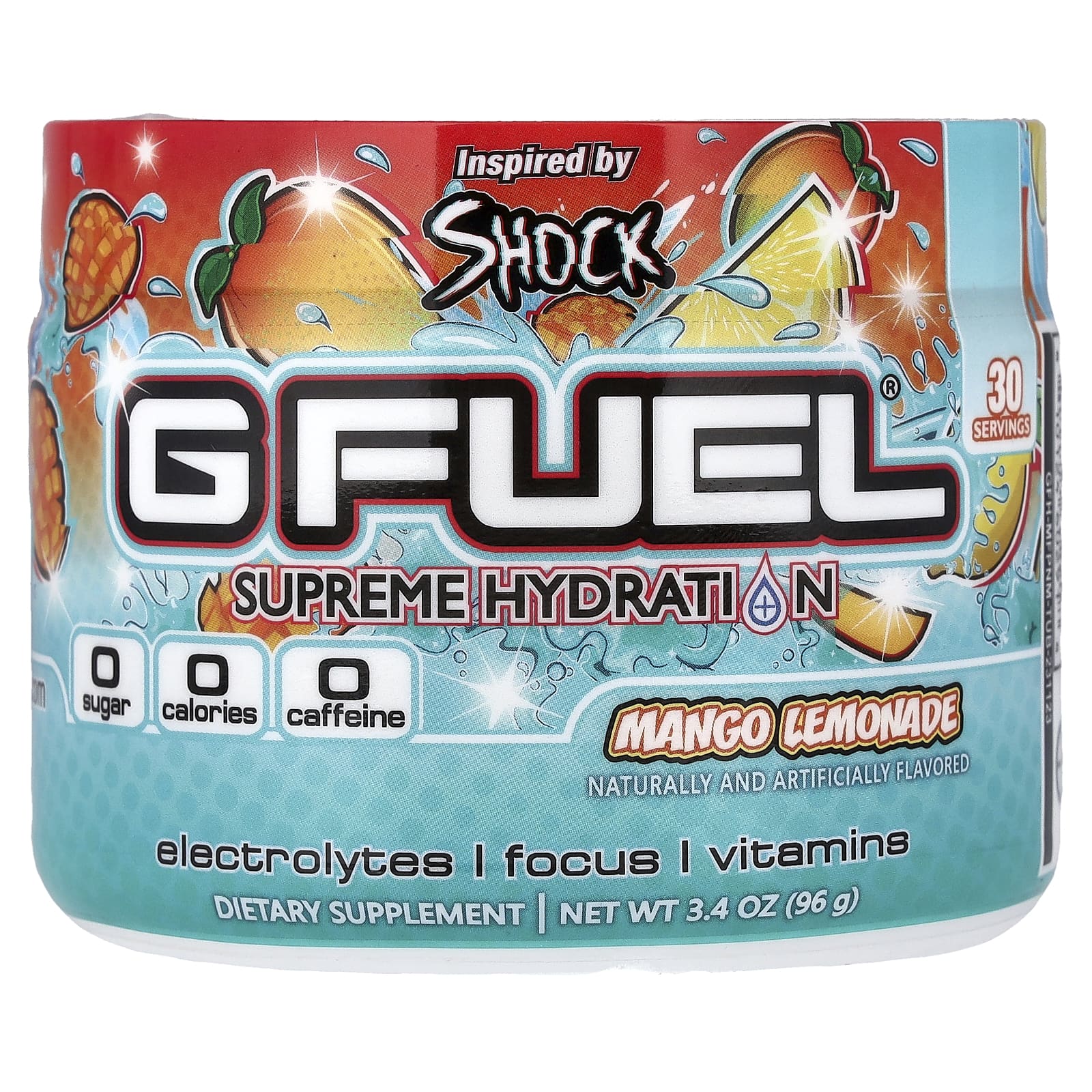 

GFUEL Supreme Hydration Mango Lemonade, 3.4 oz (96 g)