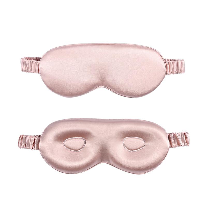 Real Silk 3D Stereoscopic Eye Mask  Mulberry Silk Shading Non Pressure Eye Elastic Band Sleep Travel Eye Mas