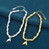 S925 Sterling Silver Bamboo Joint Bracelet, Frosted Gold, Ancient Style, Versatile and Elegant for Women