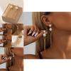 Stylish Long Faux Pearl Earrings For Women Trendy Geometric Chain Dangles