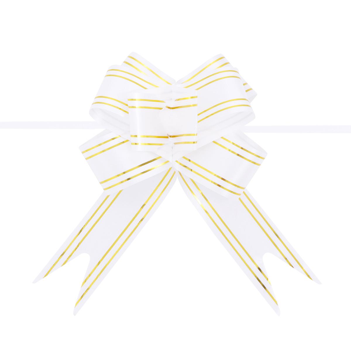 

20pcs Colorful Gift Packaging Bow For Birthday Party Wedding Candy Gifts Christmas Tree Decor Bow Knot Ribbon Butterfly Pull Bow білий
