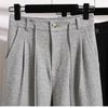 Women Plus Size Elastic Loose Cotton Casual Pants Long Solid Basic Trousers