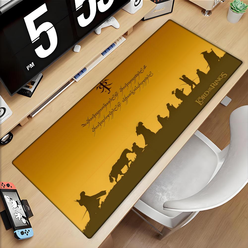 Middle Earth Mouse Pad LLords Of Rings Computer Desk Mat Gamer Keyboard Mat Stitched Edge Mousepad Cabinet Pc Table Mouse Mats