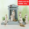 Resin Nativity Scene Set Christmas Tabletop Decoration 20-Piece Figurine Collection With Manger Stable