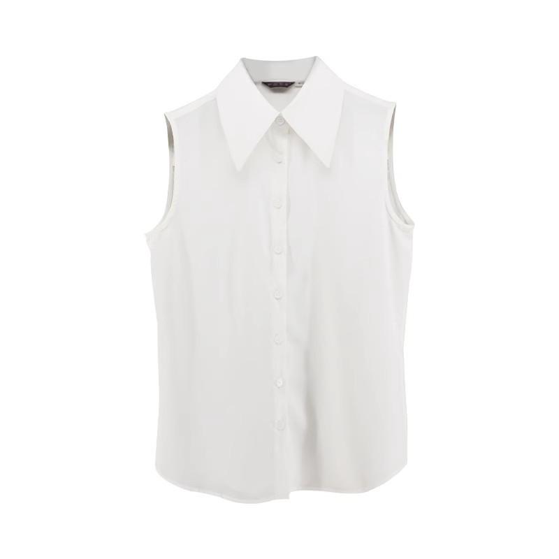 Vielseitiges Damen-Tanktop ohne Ärmel mit Peter-Pan-Kragen