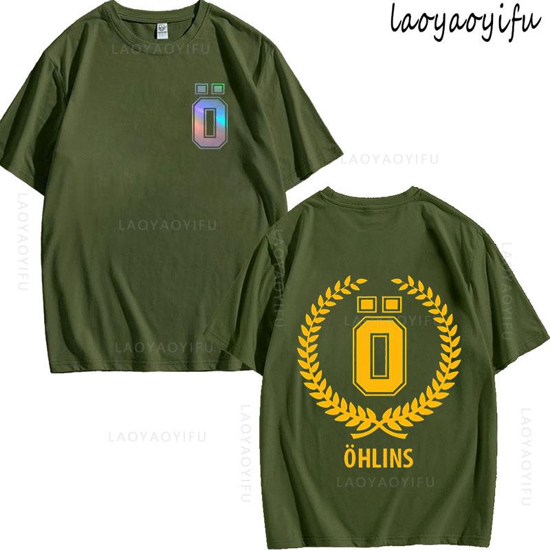 Ohlins Thema 100% Baumwolle Sommer Mode Herren O-Ausschnitt T-Shirt Hipster Herren T-Shirt Streetwear Oberteil Federung Auto Motorrad Sport Rennen