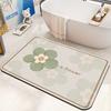 Diatom mud absorbent soft floor mat for bathroom and household use, anti slip bathroom door mat feet