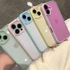 Clear Candy Color Bumber Phone Case For iPhone 17 16 15 14 13 12 11 Pro Max Plus Acrylic Shockproof Protective Back Cover