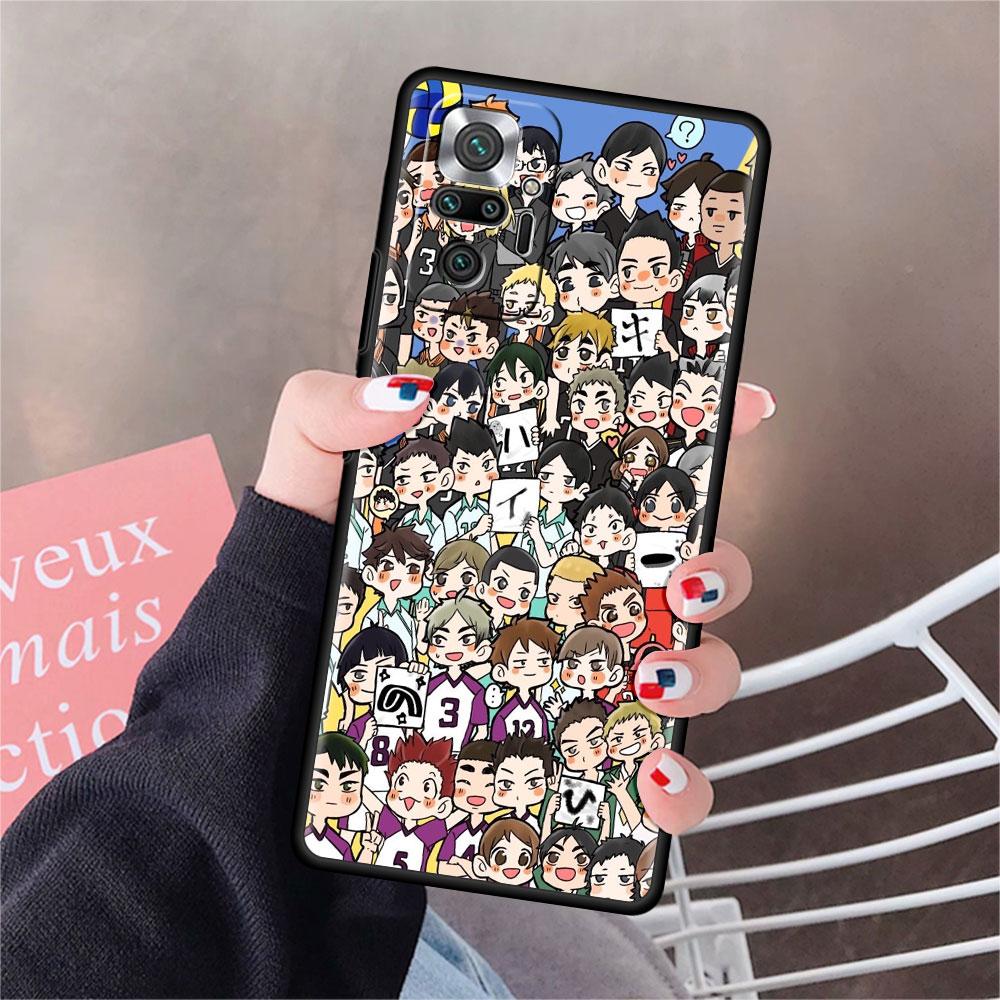 Funda For Xiaomi Redmi Note 10 9 11 Pro Soft Phone Case 10S 9S K40 8 9A 9C 9T 7 10C 8T Silicone Cover Haikyu!! Anime Shell Capa