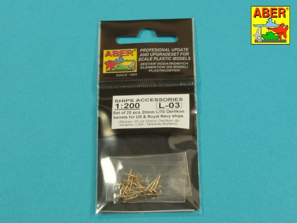 

Aber scale US Navy 20mm Oerlikon Gun Barrel Plastic Model Kit Parts 92L03 1/200 Mk.10 Anti-Aircraft